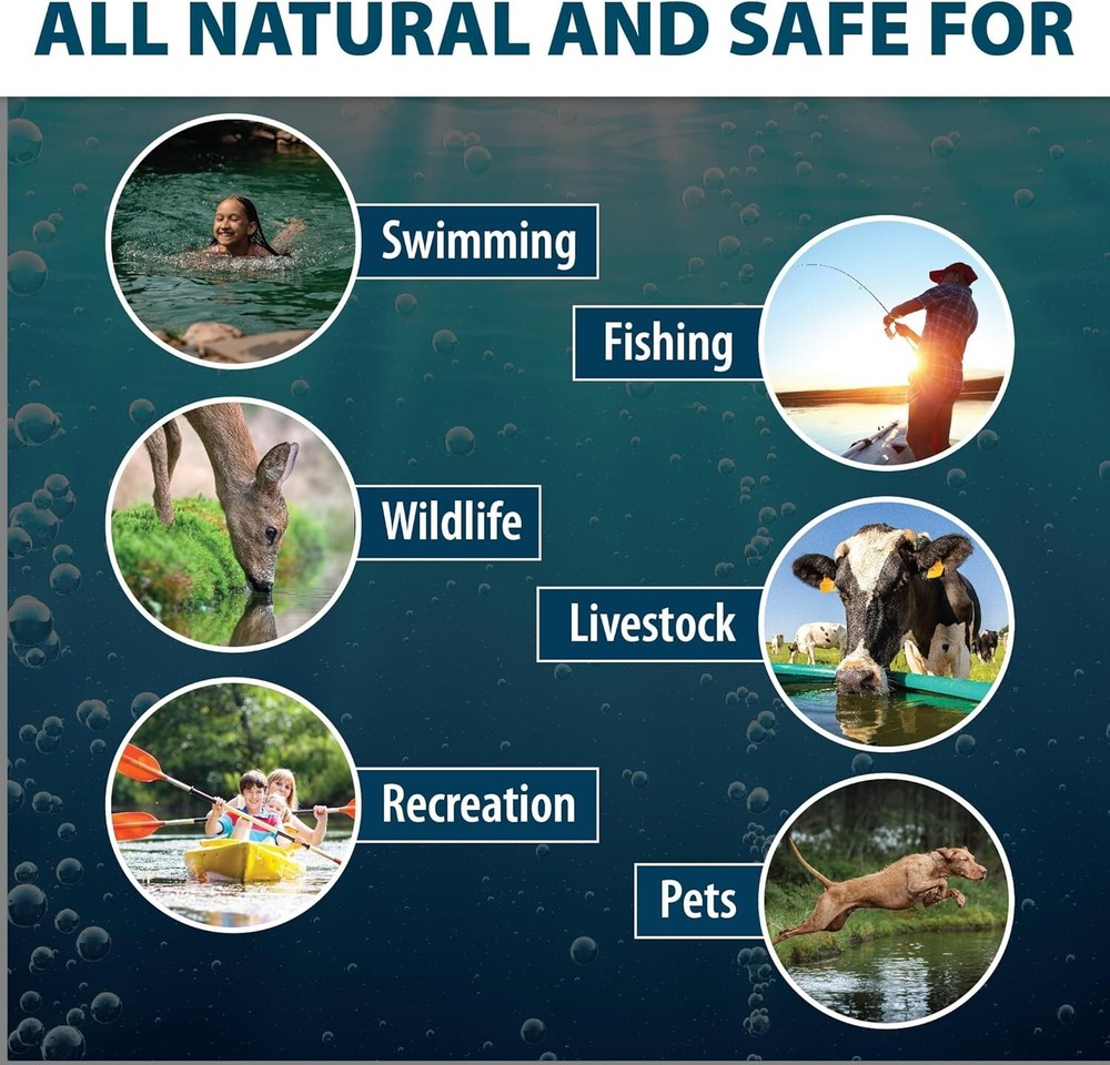 Multi-Shade Pond Dye 4X Concentrate - Blocks UV Rays & Improves Water Quality