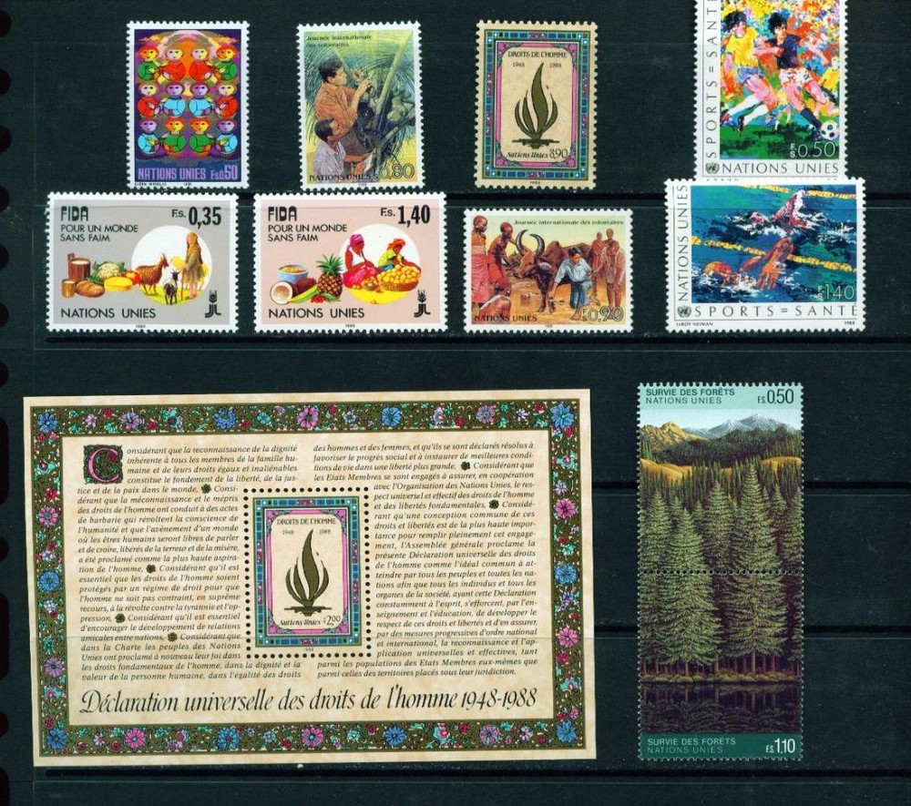 1988 UN Mint Geneva Stamps - Never Hinged - Complete