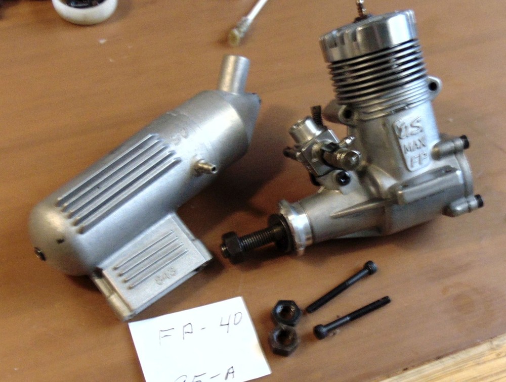 OS FP 40 RC Model Airplane Engine, cleaned in excellent cond. 95-A