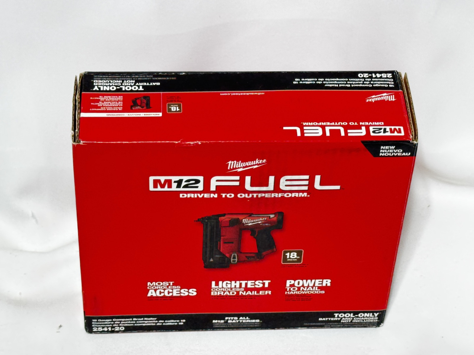 Milwaukee 2541-20 M12 FUEL 12V 18 Gauge Compact Brad Nailer - Bare Tool