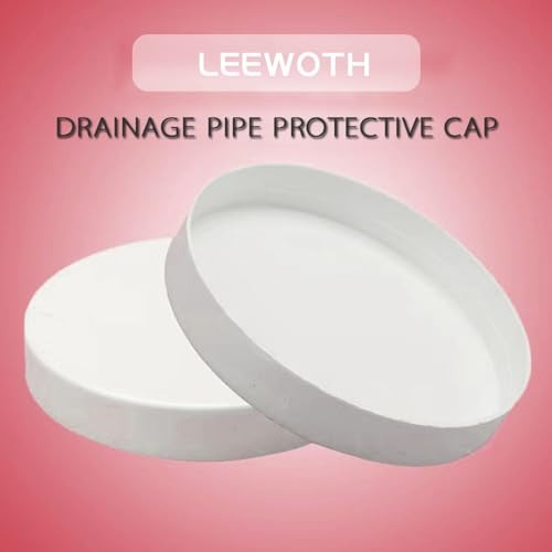 5Pcs 4.5" White PVC Pipe End Cap Plug - Grade Plug Coupling for Building & DIY