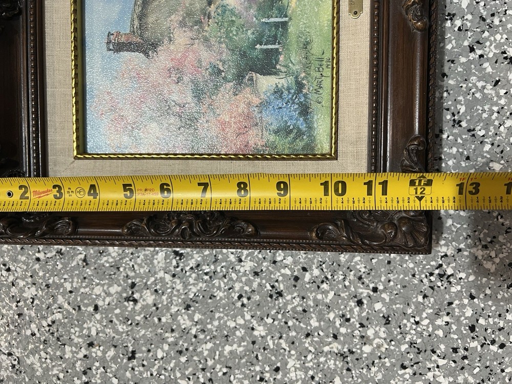 Marty Bell Bryants Puddle Thatch Framed Print w COA Cottage Art