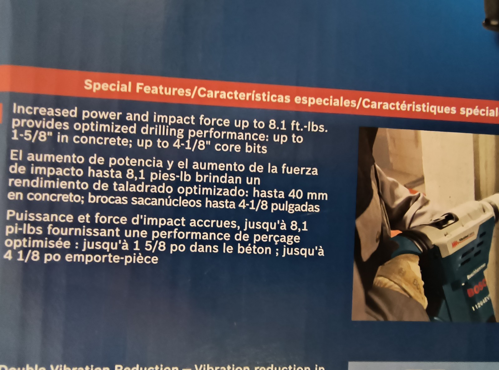 Bosch 11264EVS 13 Amp Corded 1-5/8 in SDS-Max Variable Speed Rotary Hammer Drill