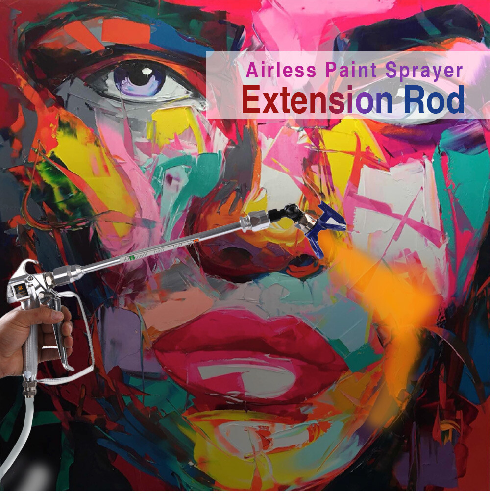 Universal Airless Paint Sprayer Spray Gun Tip Extension Pole Rod 20/30/50cm