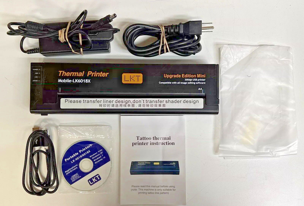 LKT Tattoo Transfer Copier Printer Machine Thermal Mini Printer Mobile LK-6018X