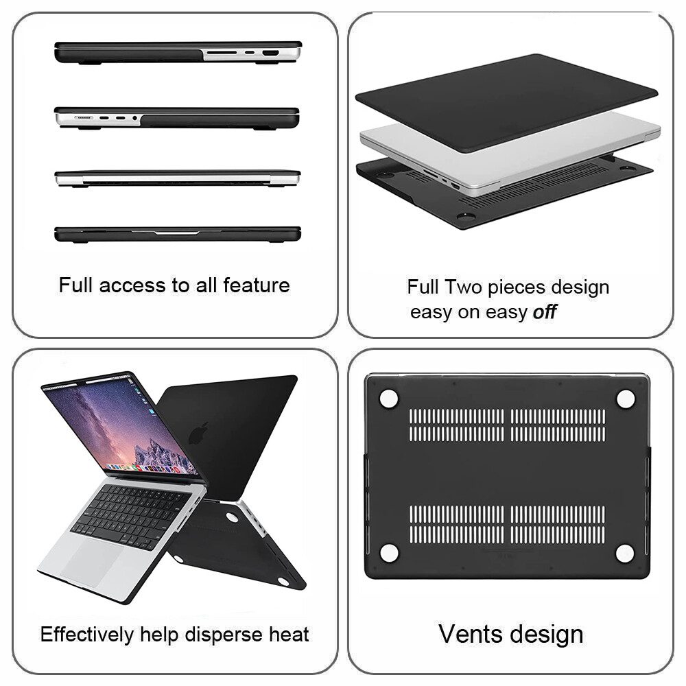 For 2021 Macbook Pro 14 inch Hard Case Shell & Keyboard & Screen Protector A2442