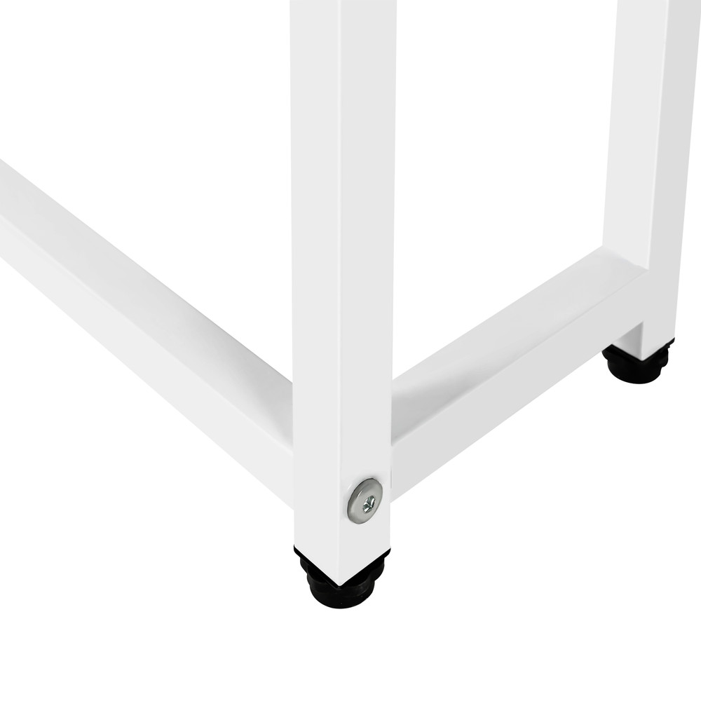 White Desktop Bookshelf Storage Organizer Computer Desk Shelf Display Rack