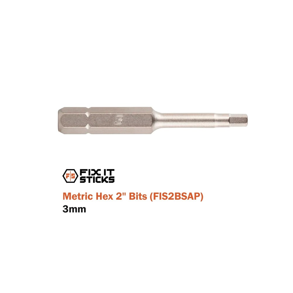 Fix It Sticks 2-Inch Bit Pack - 6Pcs, Multi-Purpose Durable Nickel Finished Guns