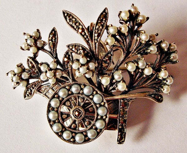 Flower Cart Brooch