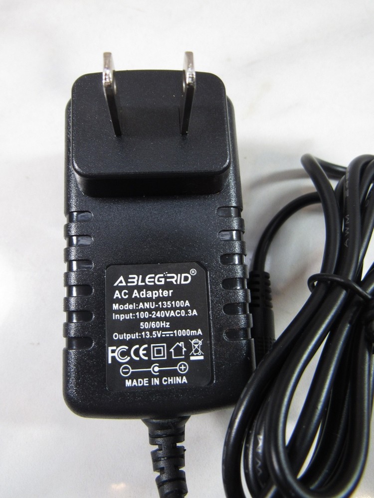 NEW AbleGrid A.C. Adapter Model ANU-135100A 13.5V Power Supply