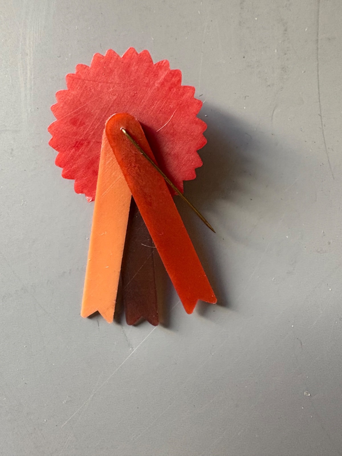 Vintage Celluloid WW2 Victory Pin Red White Blue Set of 6