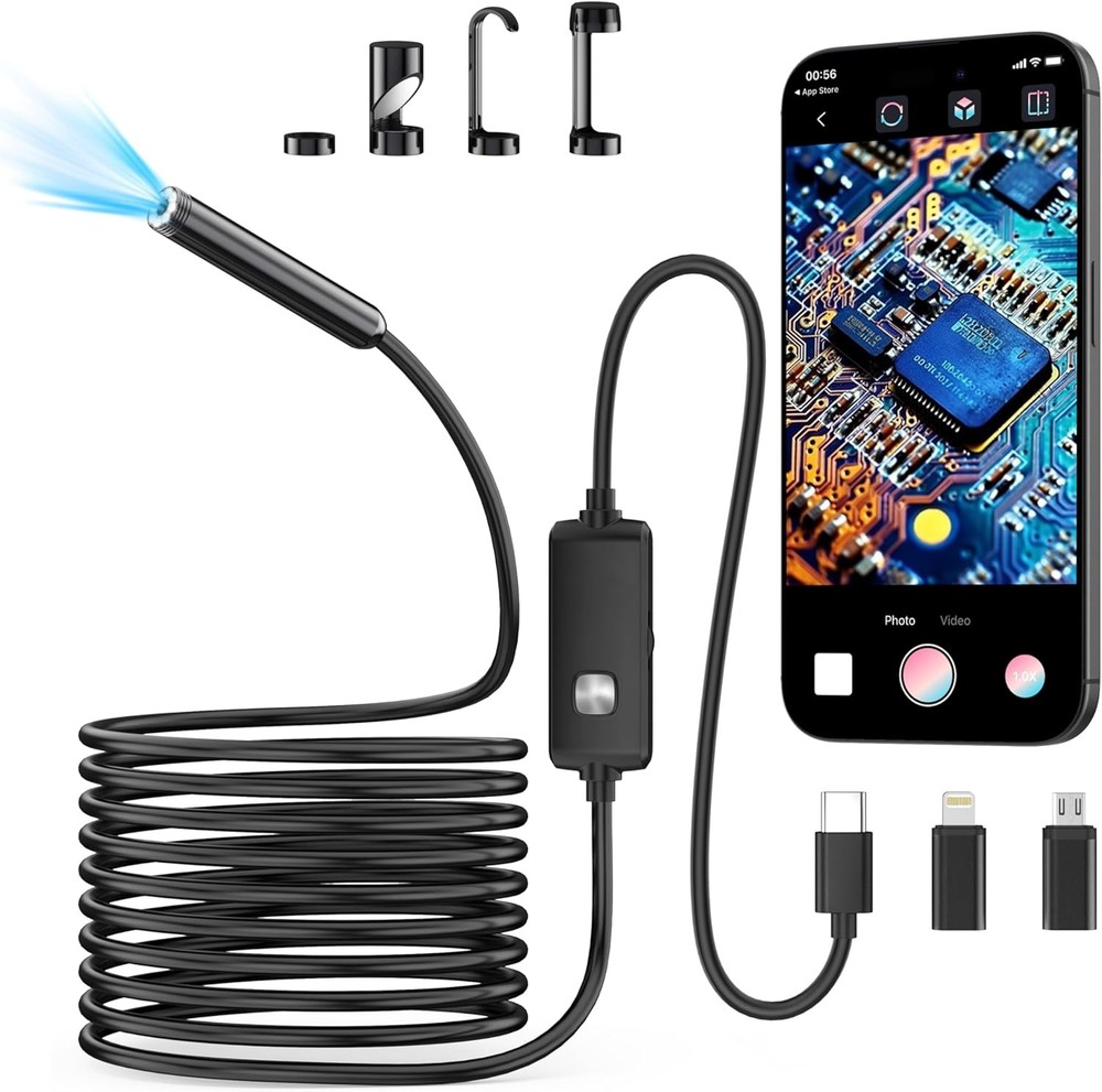 1920P Endoscope Camera Waterproof Snake Inspection Tool
