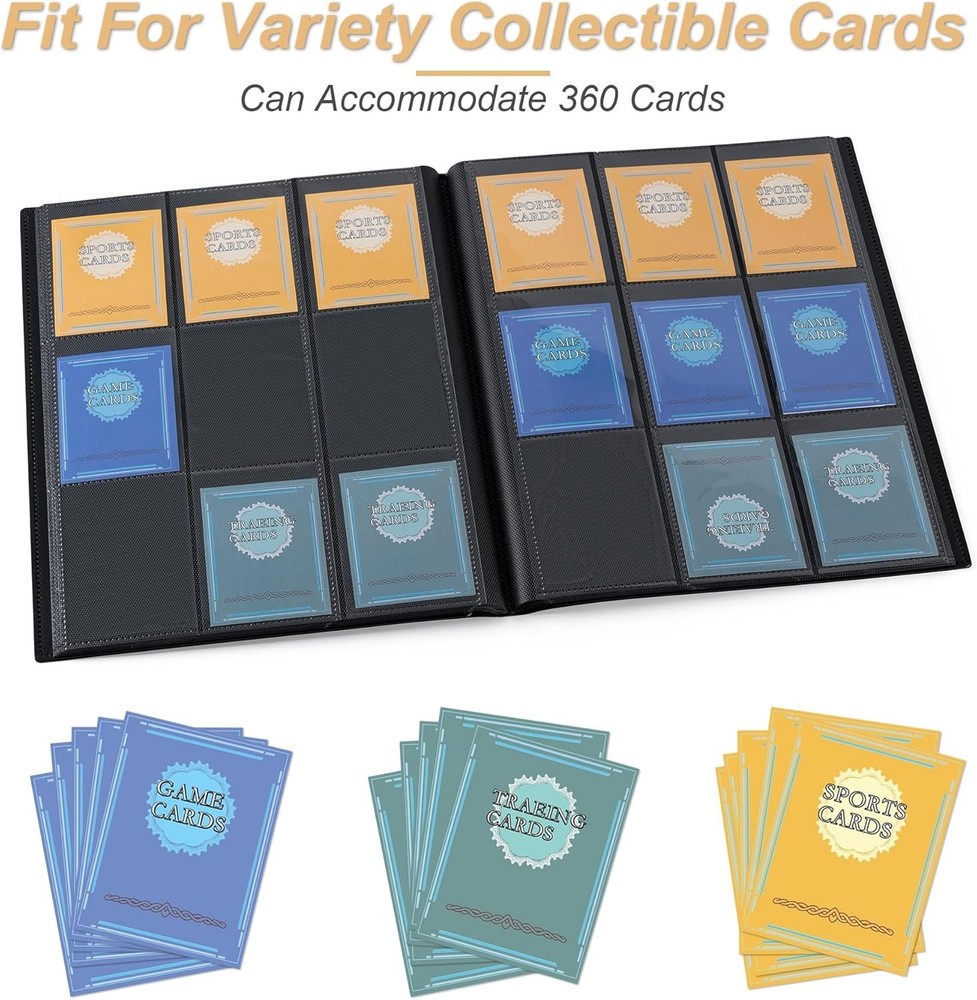 Sideloader Binder Holds 360 Sideloaders 9 Pocket Side Loader Binders with Sleeve