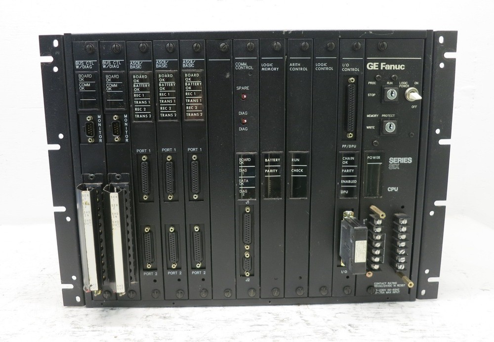GE Fanuc Series Six Programmable Controller PLC Rack CPU I/O Modules Series 6