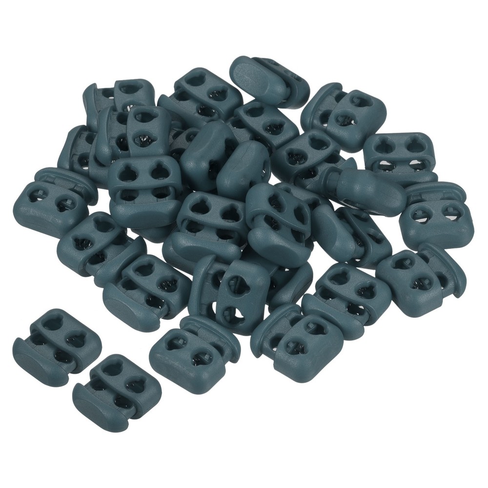 Cord Locks, 30 Pack Oval Spring Toggle Stopper, Sea Green