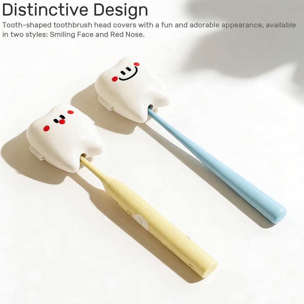 Built-In Caterpillar-Shaped Toothpaste Compartment Tooth-Shaped Toothbrush He...
