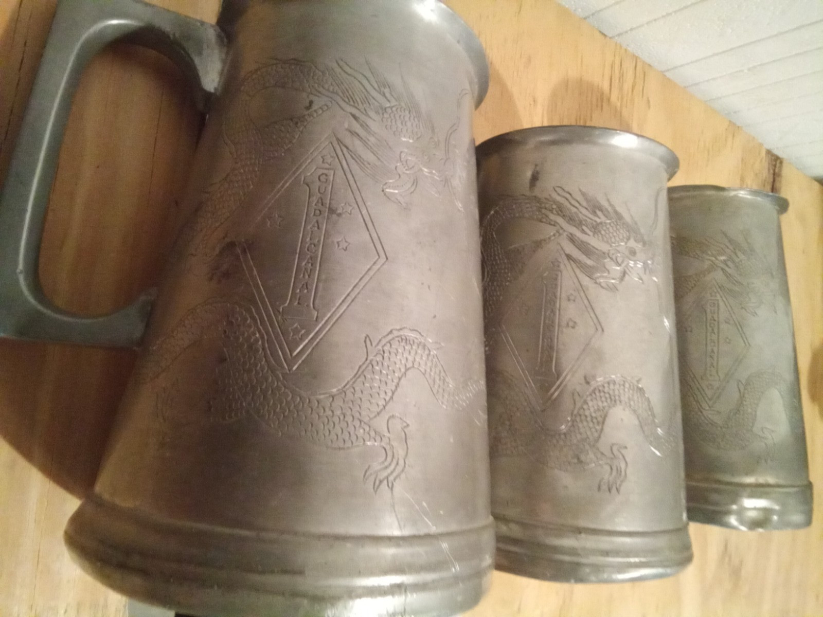 1947 Tientsin, China Named USMC/US Marine Corps Mug Lot. 1st Marine Division