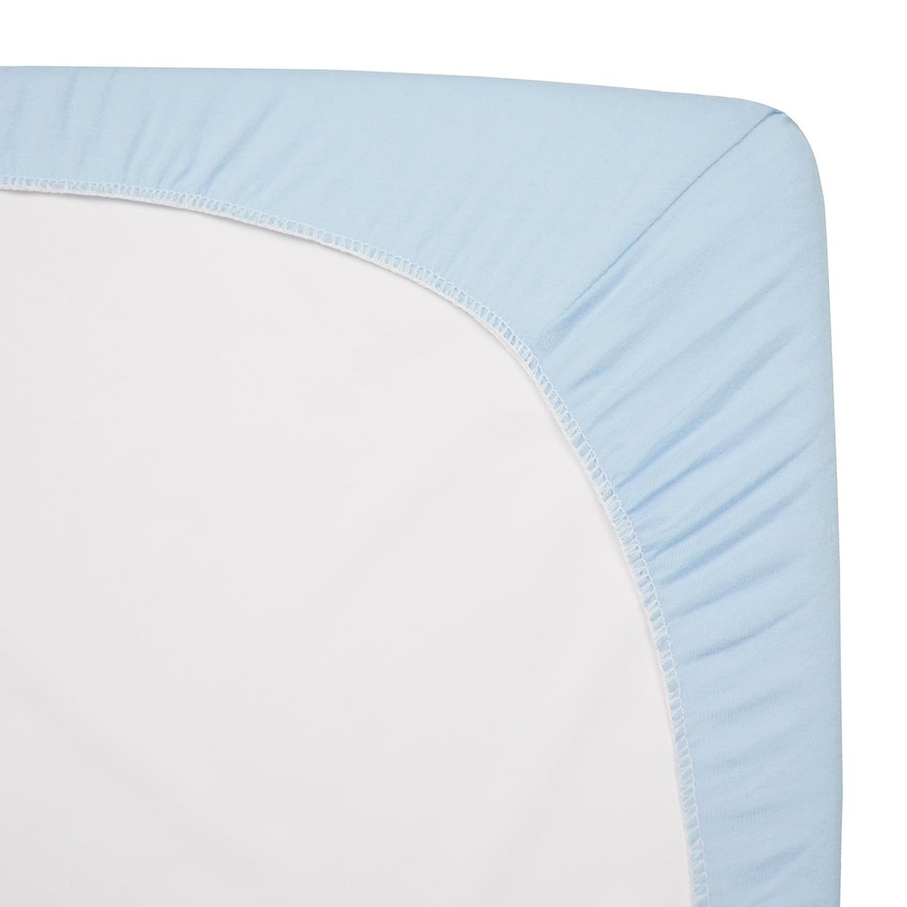 Soft Cotton Crib Sheets 3-Pack - Blue Star/Zigzag