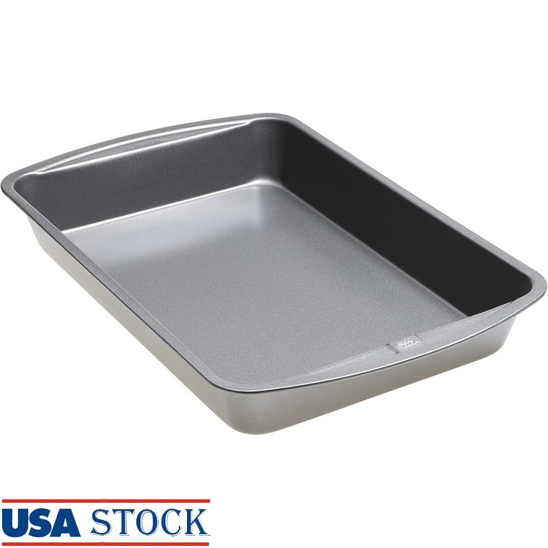Nonstick Bake Roasting Pan Scratch Resistant Durable Steel Kitchen Cookware New