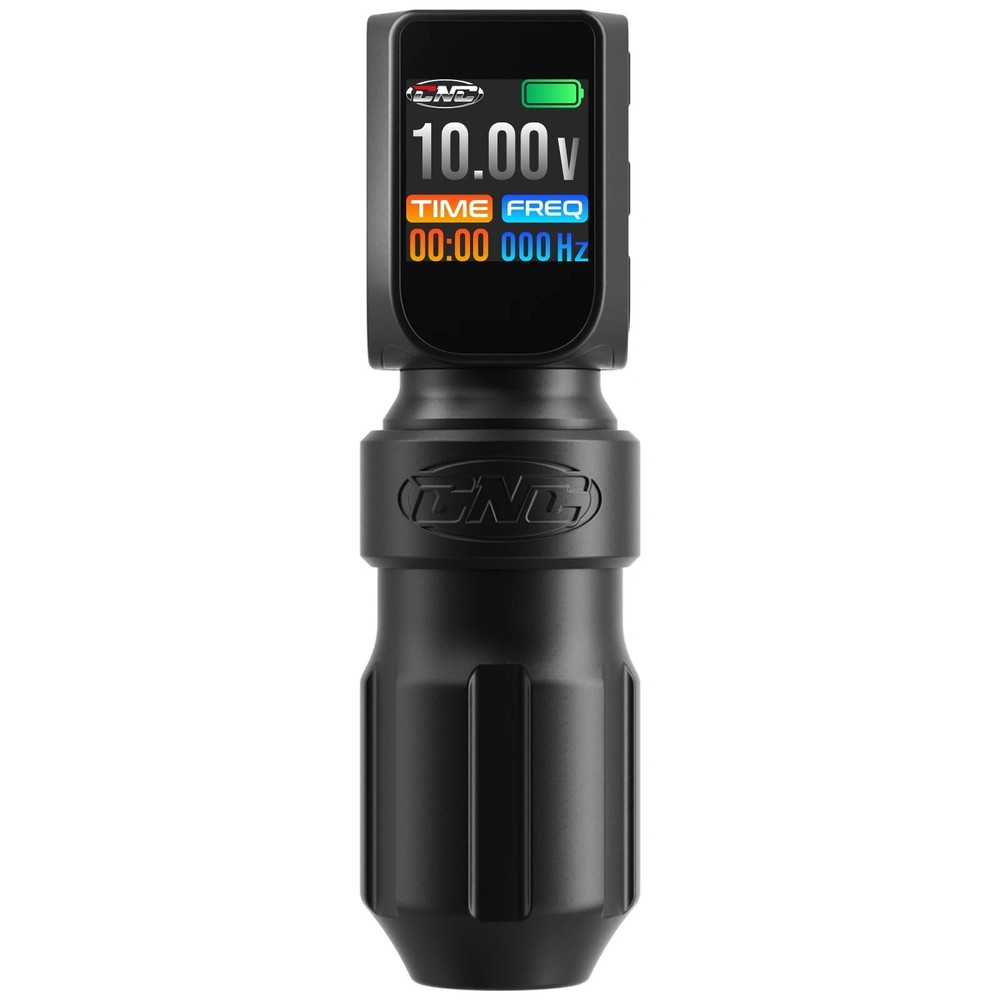 CNC E77 Wireless Tattoo Machine Adjustable Stroke LED Screen 2 Batteries CASE