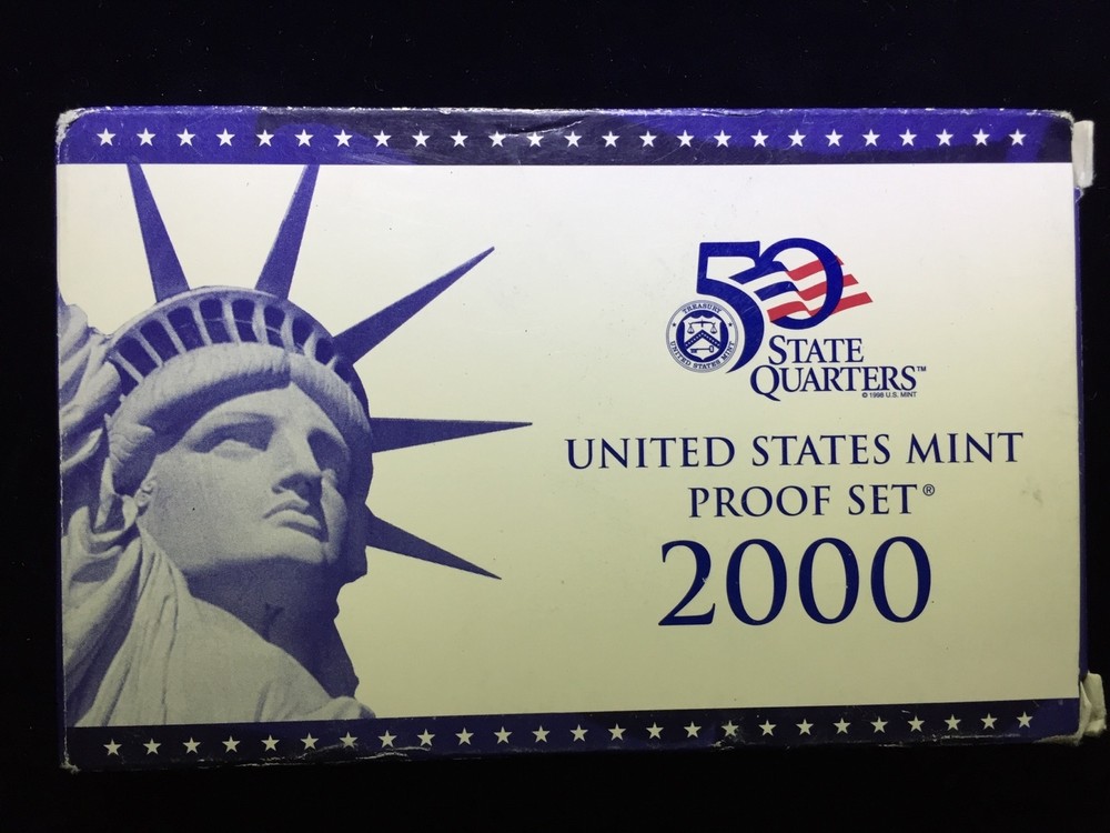 2000 US Mint Proof Set 10 Piece Clad Set COA OGP