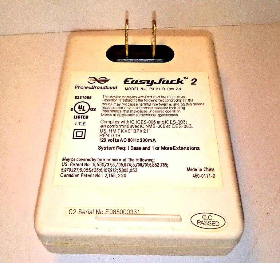 Easy Jack 2 DATA EXTENSION (Phonex Broadband) PX-211D - RECIEVER UNIT ONLY data