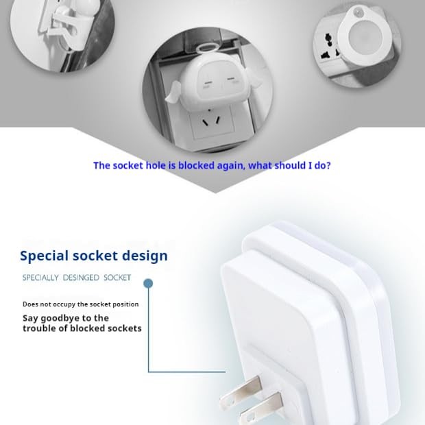 DeepCrush 6 Pack LED Night Light with Smart Sensor Dusk to Dawn Sensor, White