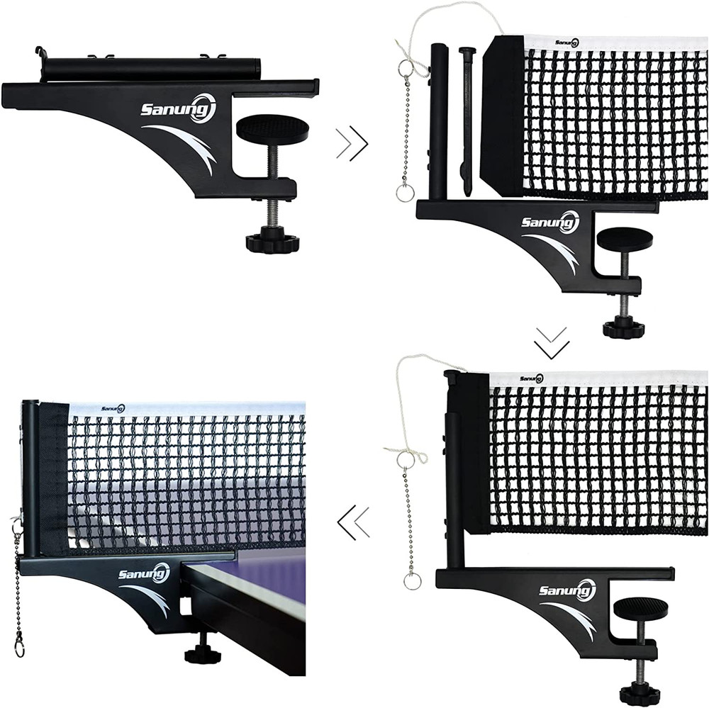 S405 Thickened Table Tennis Net and Post Set, Professional Foldable High Duty Pi