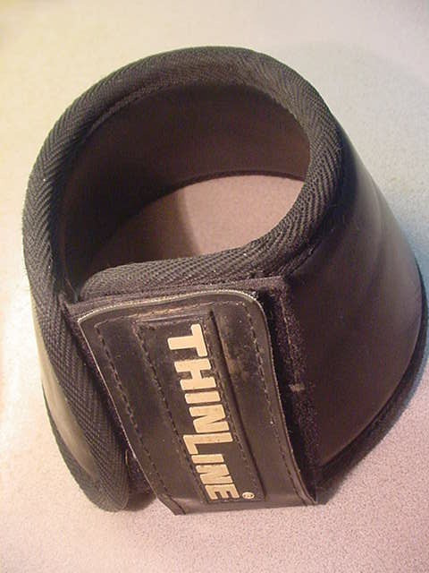 ThinLine Padded Hoof Protector Boot XL Black Hook & Loop Closure