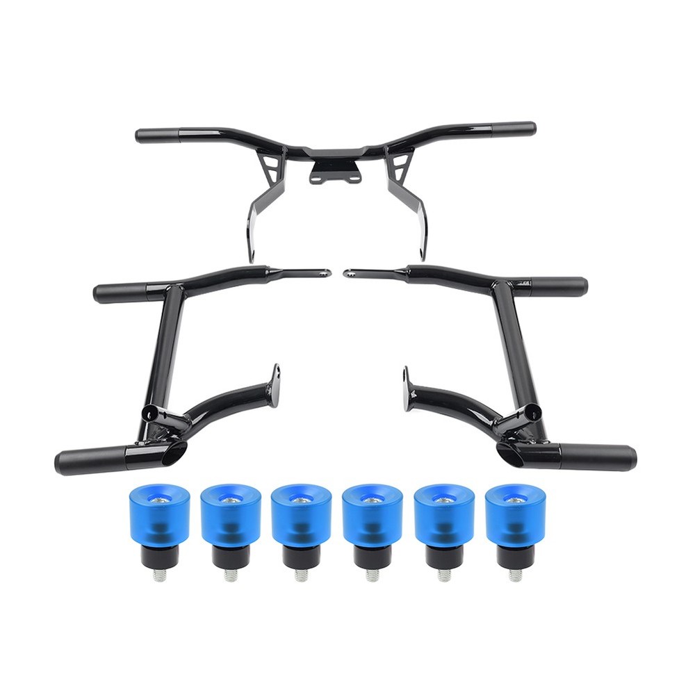 Saddlebag Protector Front Engine Crash Bar For Harley Road Glide 14-24 Blue
