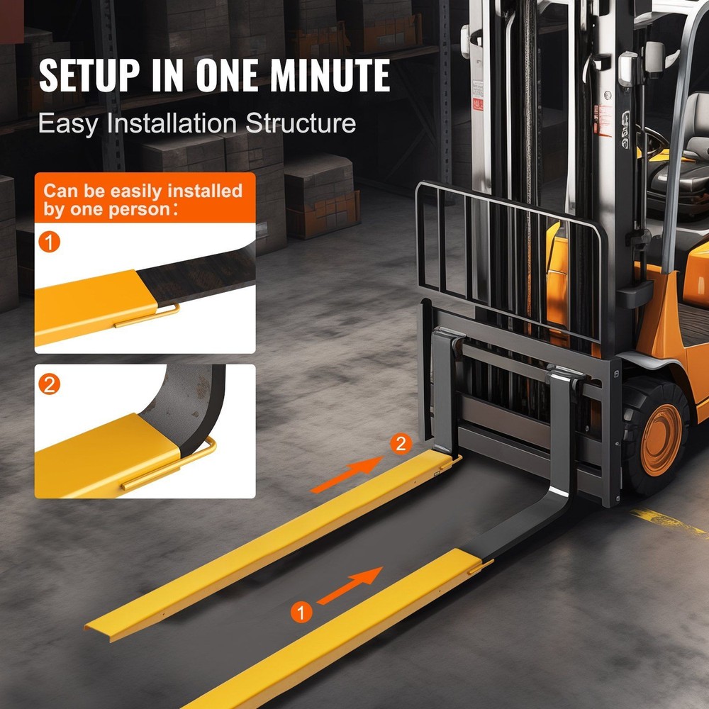 Fork Attachment Set 96in Length 5.5in Width 4000lb Cap
