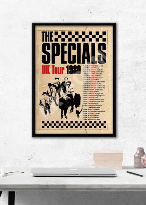 THE SPECIALS Reimagined 1980 UK Tour Poster A3