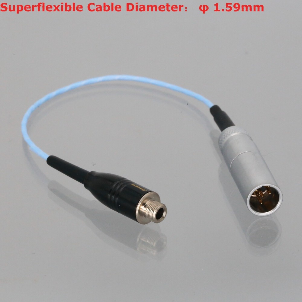 Mini XLR TA4M 4P Male to 3.5mm Stereo Locking Socket Cable Body-Pack Transmitter