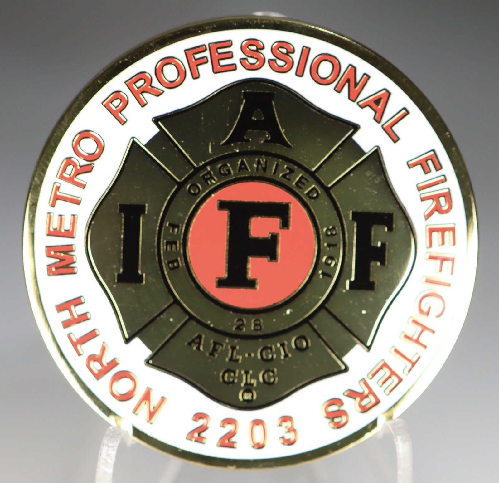 NORTH METRO FIRE RESCUE DIST HONOR GUARD IAFF LOCAL 2203 COLORADO CHALLENGE COIN