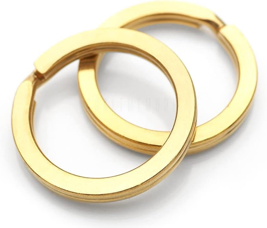 4Pcs Solid Brass Split Ring Connector Key Rings Keychain Rings DIY