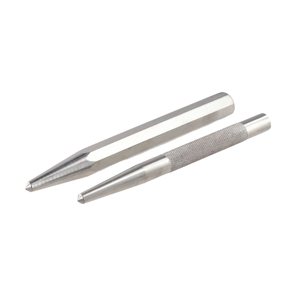 Center Punch Locator Set 2pcs Metal Chisel Point Tool for Precise Marking