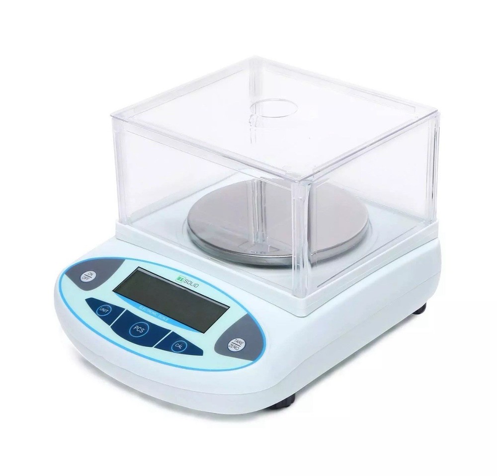 U.S. Solid Analytical Balance Scale 2000g x 0.01g w/ Draft Shield – New Open Box