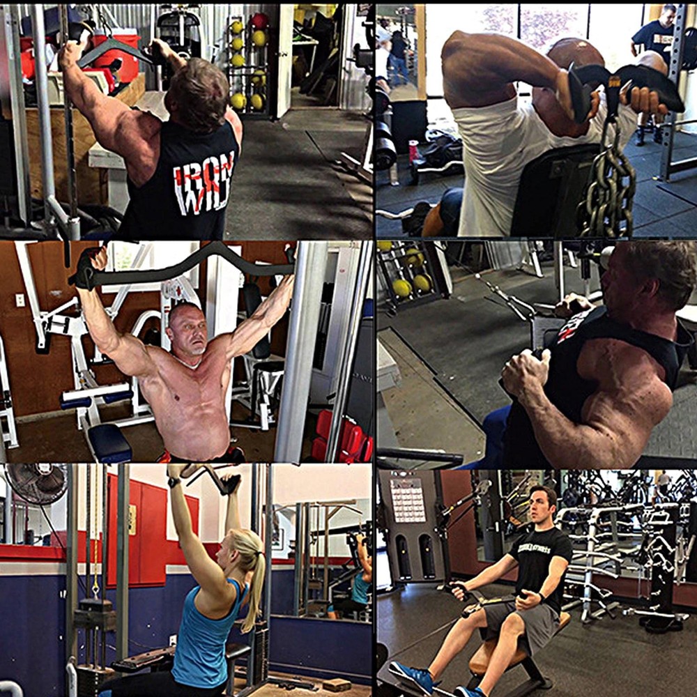 LAT Pull Down Bar for Cable Machine, LAT Pulldown Attachments Tbar Vbar Cable...