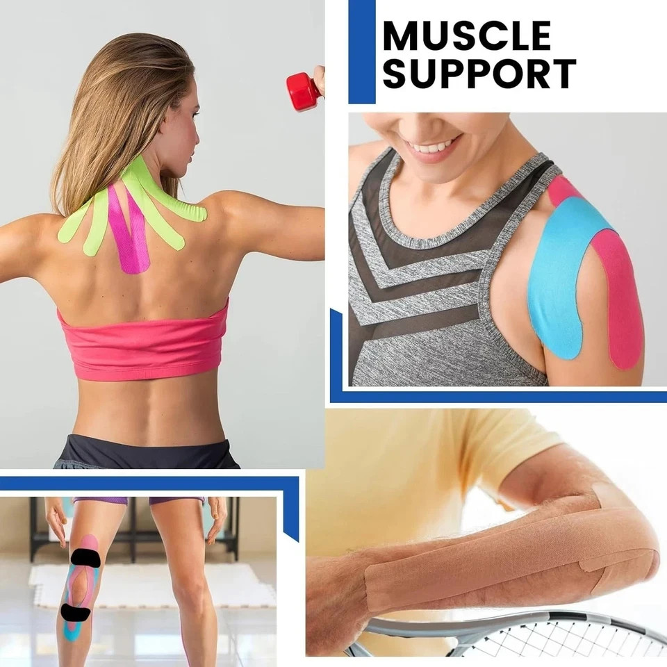 5 Roll Kinesiology Tape Athletic Muscle Support Sport Elastic Physio Therapeutic