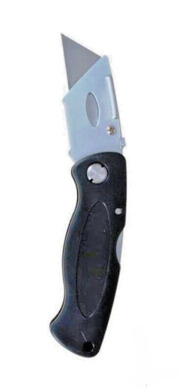FOLDING UTILITY OLYMPIA RAZOR KNIFE QUICK CHANGE SECURE ALUMINUM LOCK BACK BLADE