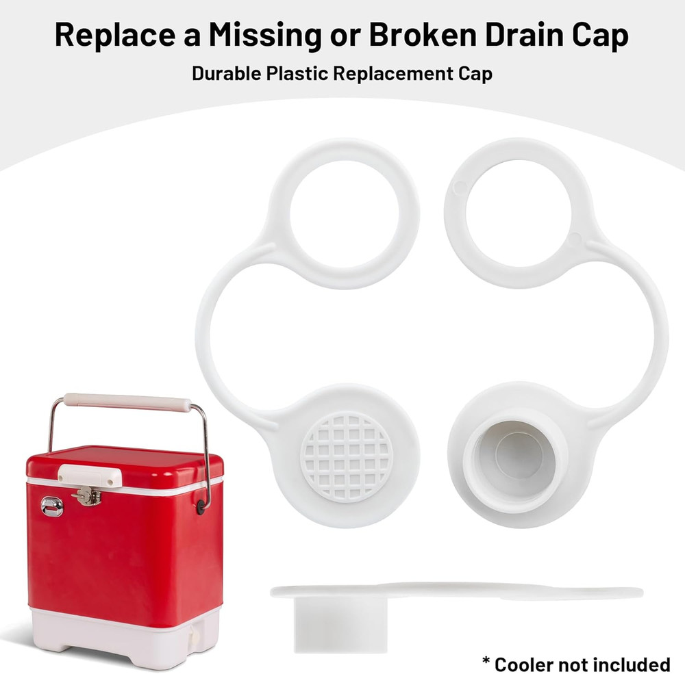 Drain Plug Caps Replacement Compatible with Igloo Coolers 25–70 Qt, 2 Pack Tr...