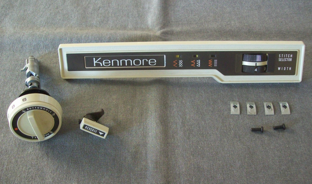 Kenmore 158.13410 Sewing Machine Stitch Select Knobs, Reverse Lever & Misc Parts