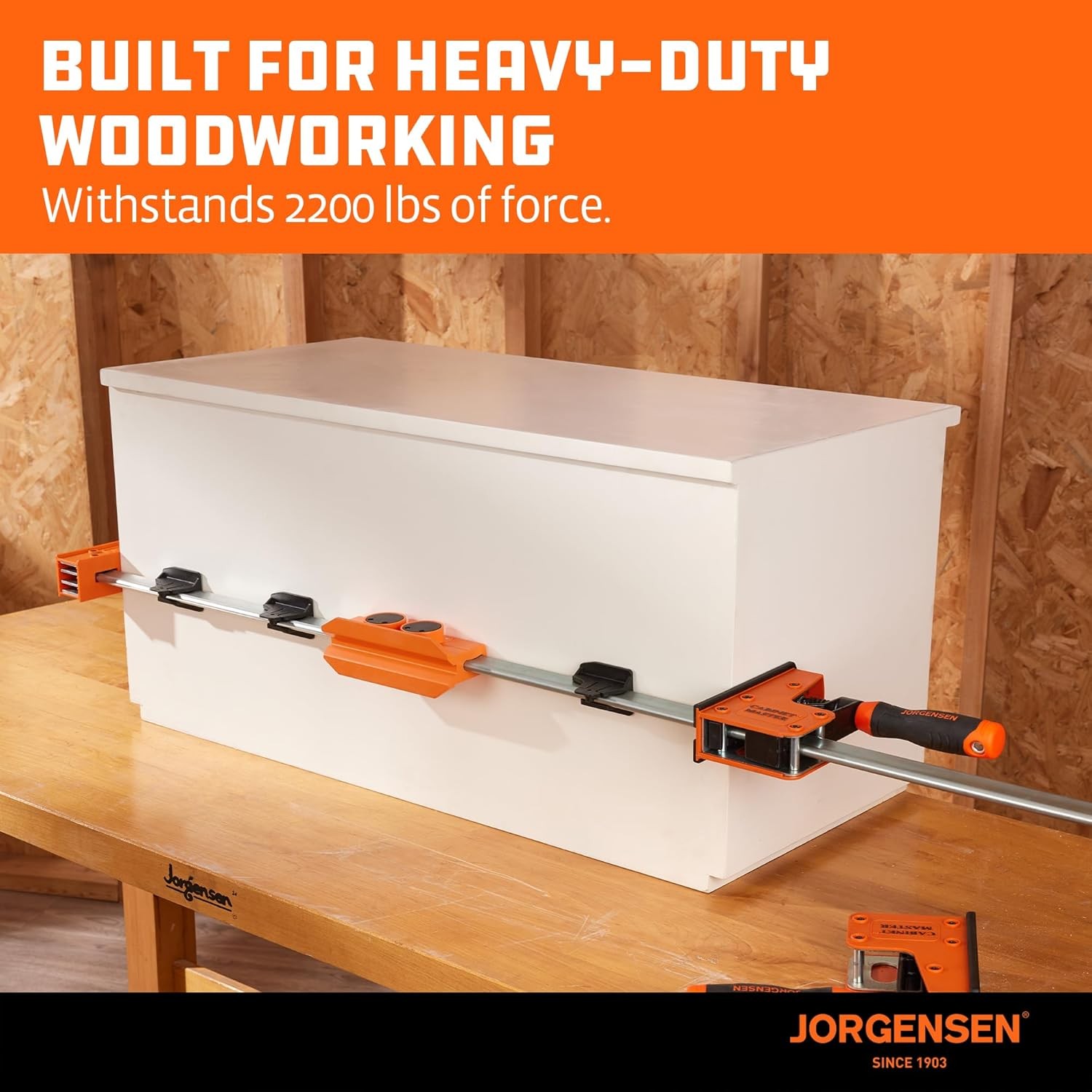 Jorgensen Parallel Clamp Extender Heavy-Duty Aluminum Connector for Woodworking