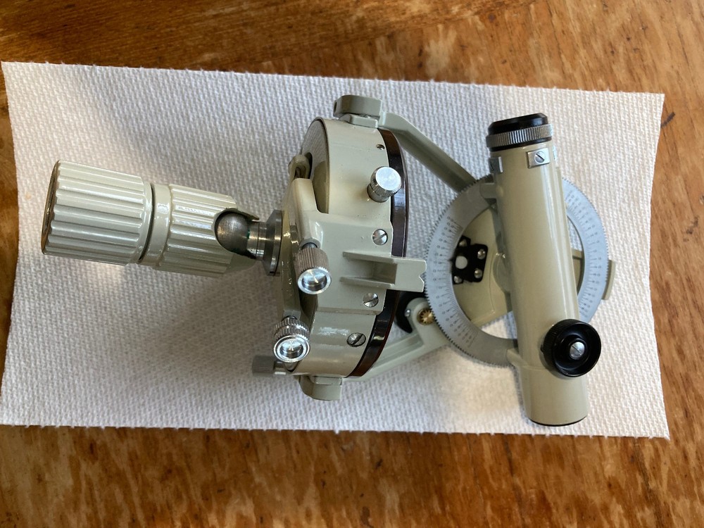 Slightly used Ushikata survey transit with case.