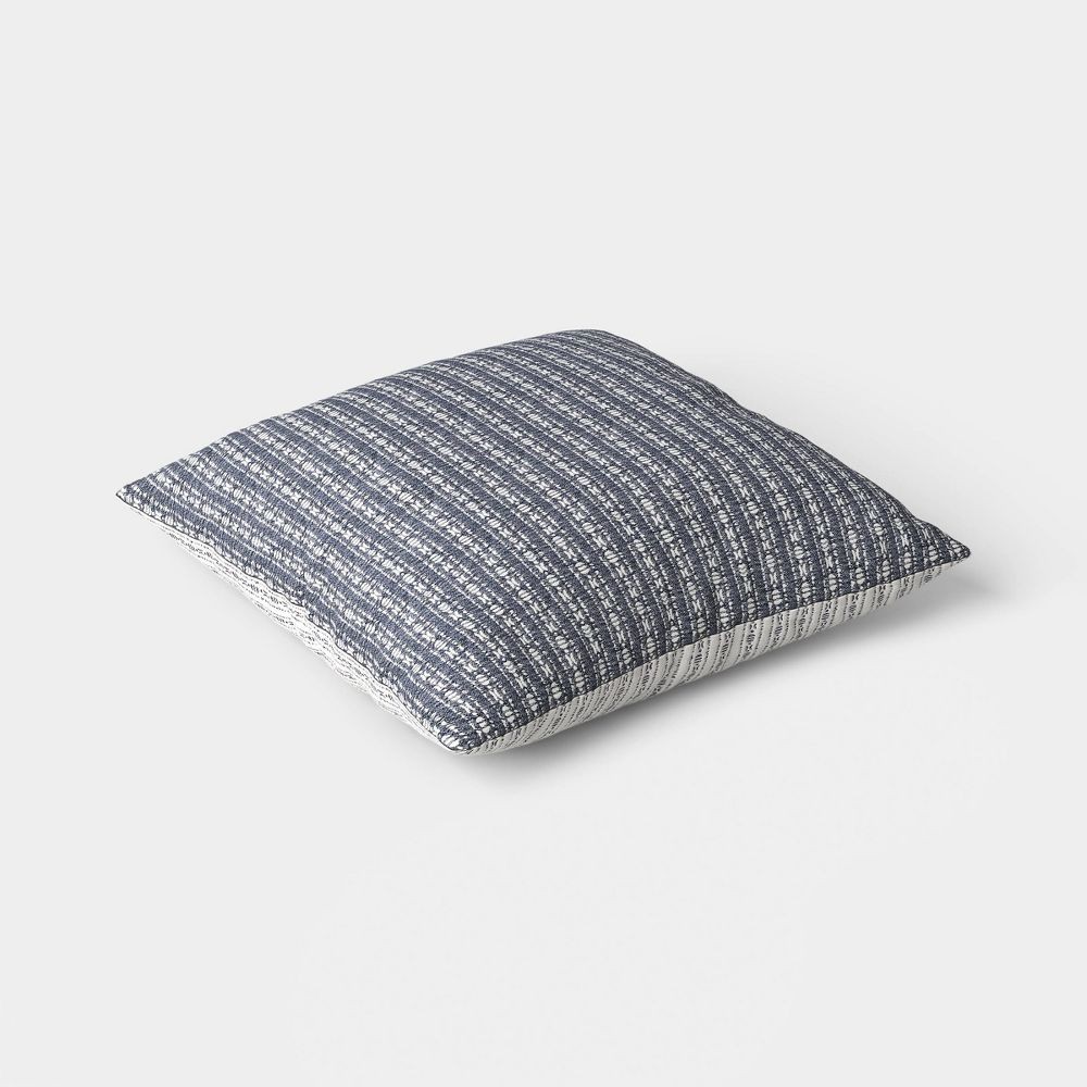 Oversized Square Reversible Matelasse Stripe Pillow blue - Threshold