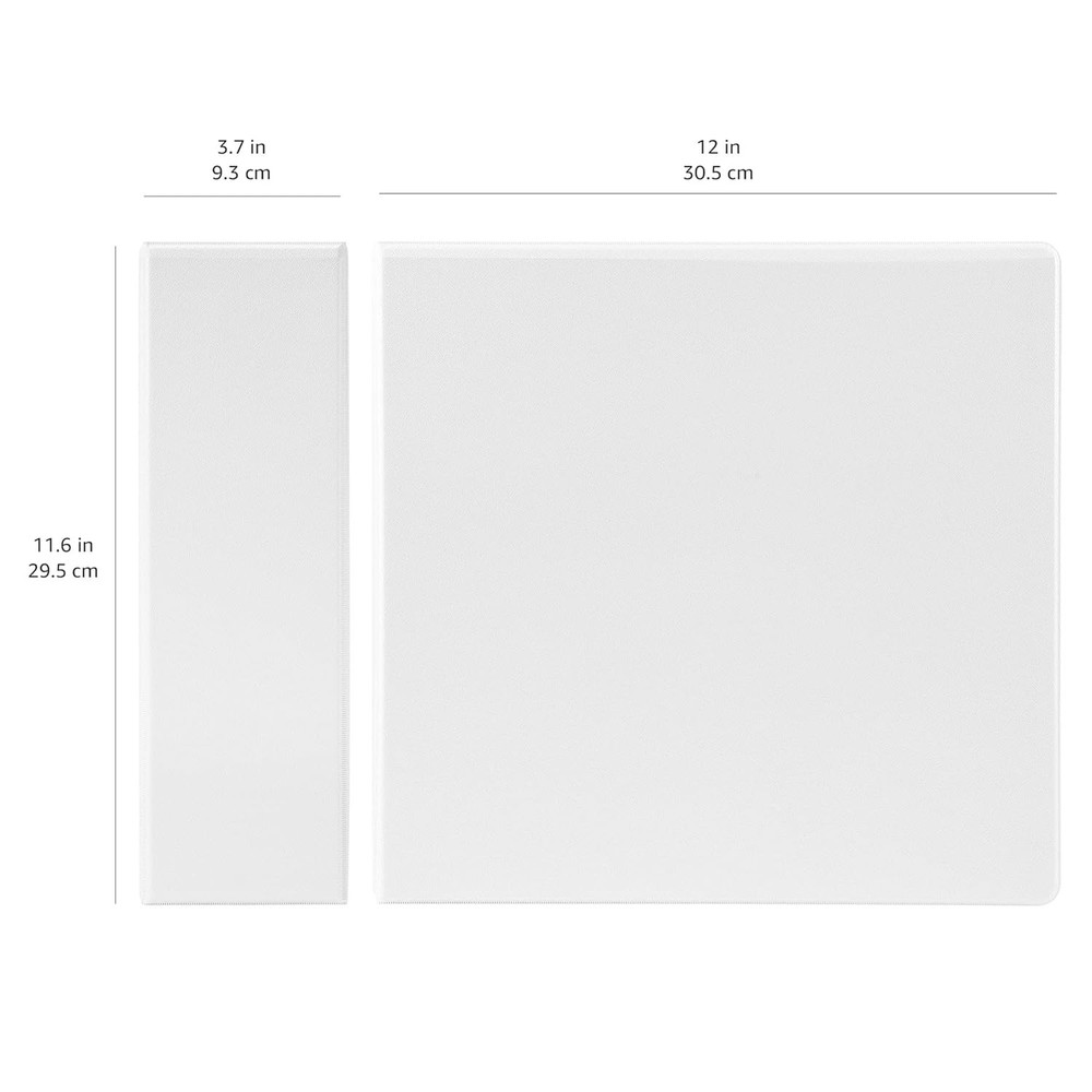 Amazon Basics 3 Ring Binders, 3 Inch, 2 Pack, D-Ring Organizer for School, Home
