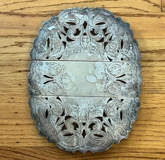 Poole Silver Co. Expandable Silver-Plated Trivet Ornate Filigree Design 11-14 In