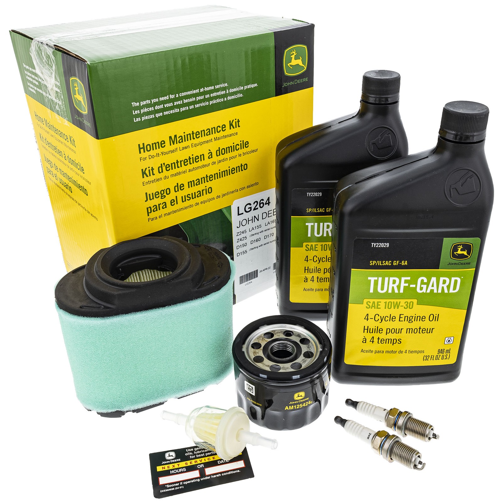 John Deere LG264 Home Maintenance Service Kit D 150 155 160 170 Z 245 425 LA 165