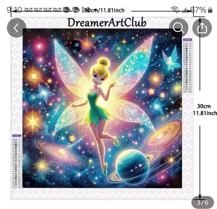 Disney Diamond Art Tinker Bell In Univers.