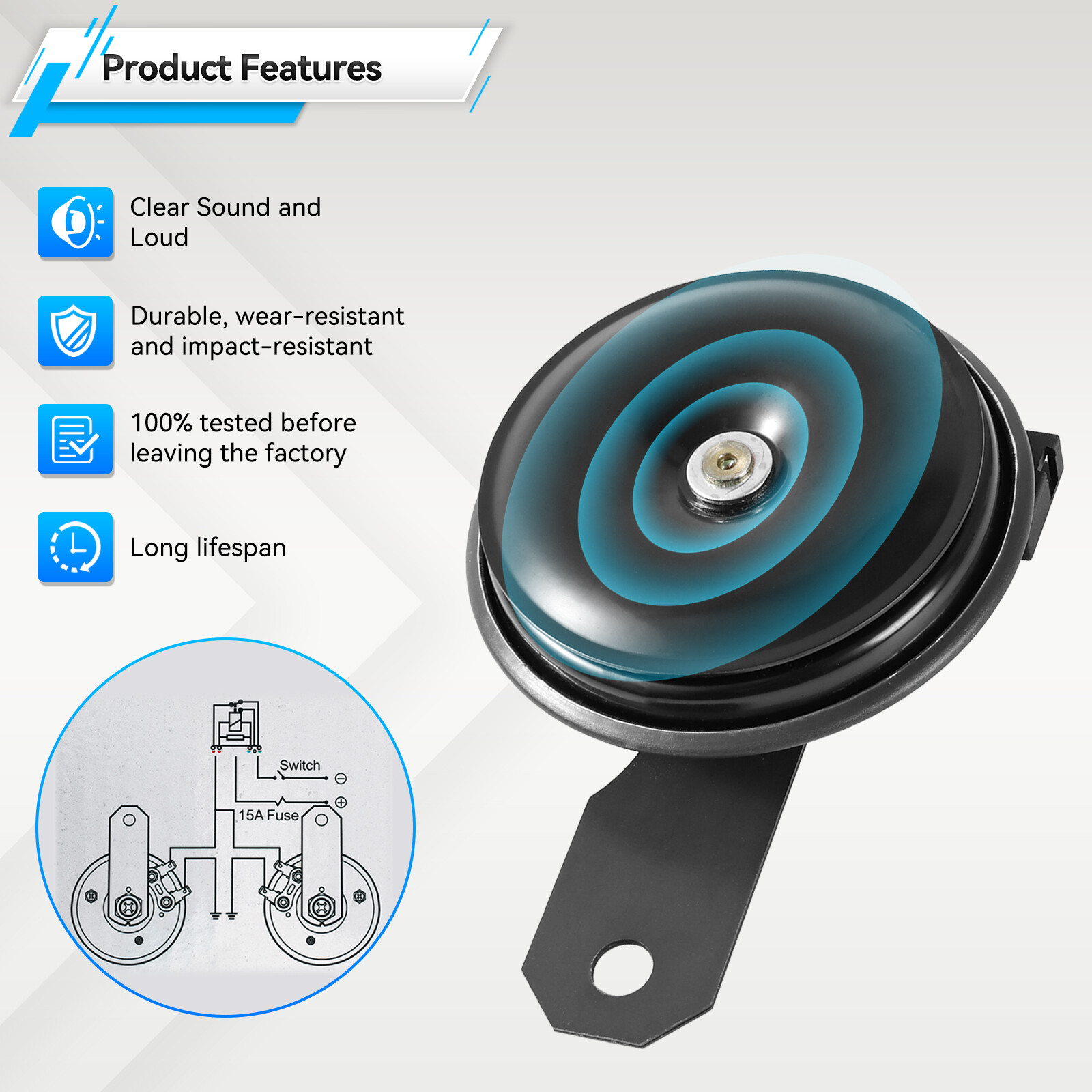 Car Horn 110db Loud Dual Tone For Toyota Lexus 86520-01050 011225881 Motorcycle